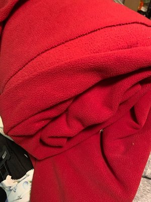 Photo of free Red fleece fabric (South Brampton)