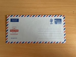 Photo of free Royal Mail Unused Aerogramme Letter (Taunton TA1)