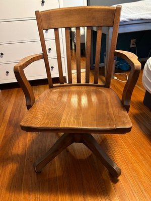 Photo of free Wood office chair (Redwood Heights)