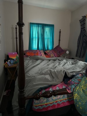 Photo of free Queen bed frame & 2 night stands (Corinth, NY 12822)