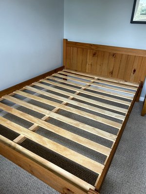 Photo of free Double wooden bed frame (Fulbourn.)