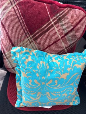 Photo of free 2 Mismatched cushions (Medford, MA)