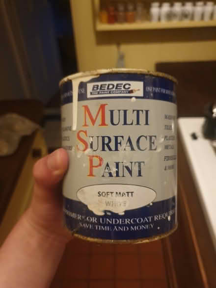 Photo of free Matt white multi surface paint (IP4)