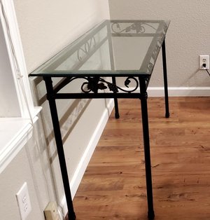 Photo of free Metal Console Table w/Beveled Glass (Danville)