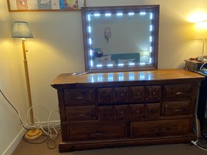 Photo of free Dresser with vanity and lights (Harvard Square)