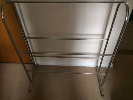 Photo of free Freestanding five tier chrome towel rail. (St James, South Elmham IP19)