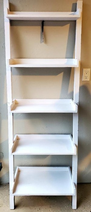 Photo of free White Ladder Bookshelves - Wood (Danville)