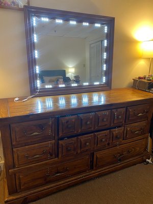Photo of free Dresser with vanity and lights (Harvard Square)