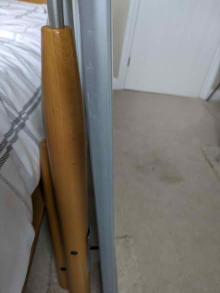 Photo of free Double Bed Frame Metal with wood (Whickham)