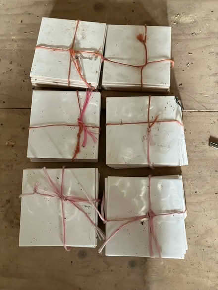 Photo of free White tiles - unused x50 (Pateley Bridge (HG3)) #1