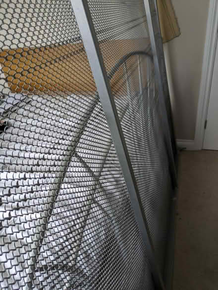 Photo of free Double Bed Frame Metal with wood (Whickham)