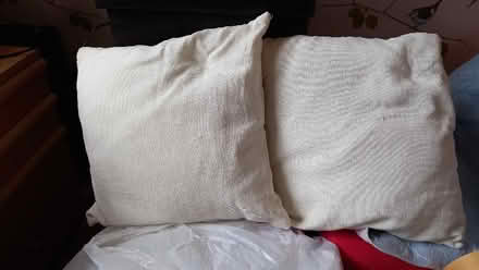 Photo of free Pair of cream cushions (Lea Industrial Estate AL5)