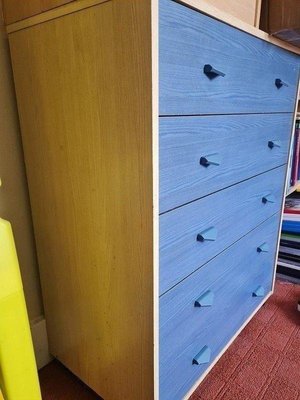 Photo of free Blue wooden drawers (Tottenham - N17 7)