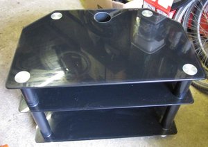 Photo of free TV Stand Black Glass (Buttershaw HX3)