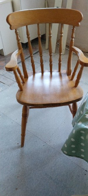 Photo of free Two Old Pine Chairs carver style (Fairfield Park)