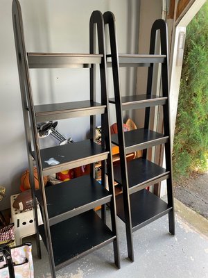 Photo of free Tall wood shelves (Rockville)
