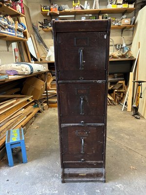 Photo of free Antique Globe wood filing cabinet (Teele Sqaure, Somerville)
