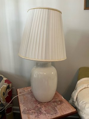 Photo of free White Lamp with White Gold Shade (Villa Rica)