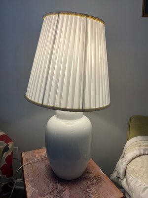 Photo of free White Lamp with White Gold Shade (Villa Rica)