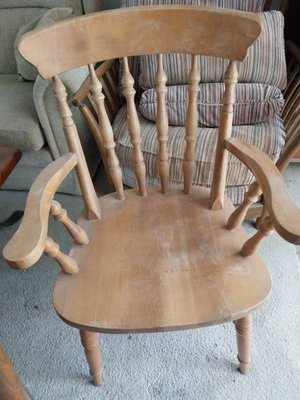 Photo of free Two Old Pine Chairs carver style (Fairfield Park)