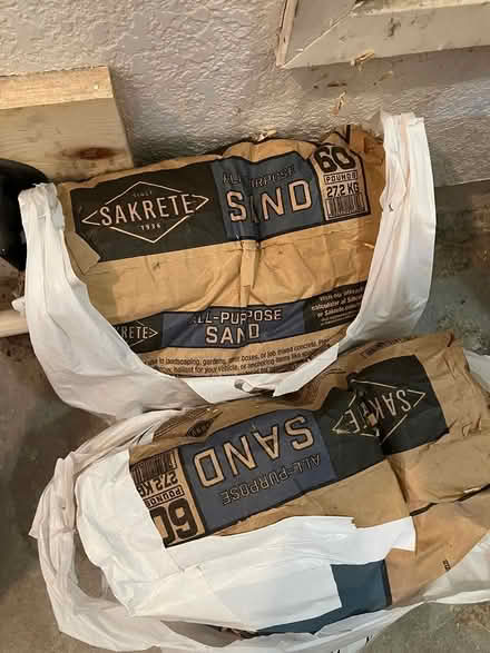 Photo of free Two 60 pound bags of sand (Bay Farm Alameda)