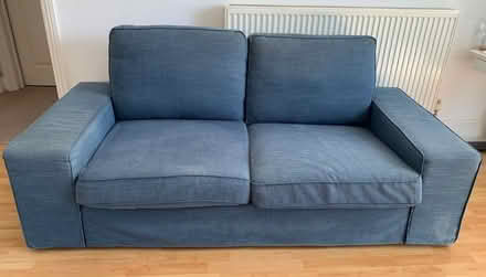 Photo of free Spacious two-seat blue Ikea couch (Clifton BS8)
