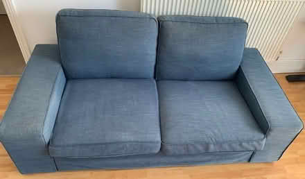 Photo of free Spacious two-seat blue Ikea couch (Clifton BS8)