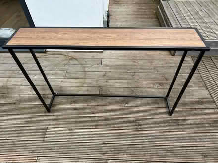 Photo of free Metal / wood console table (KT13)