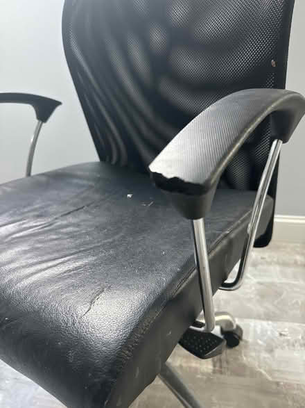 Photo of free Black desk chair as shown (Lexington)