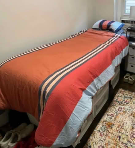 Photo of free Lacoste twin xl comforter & sham (northeastern university area)