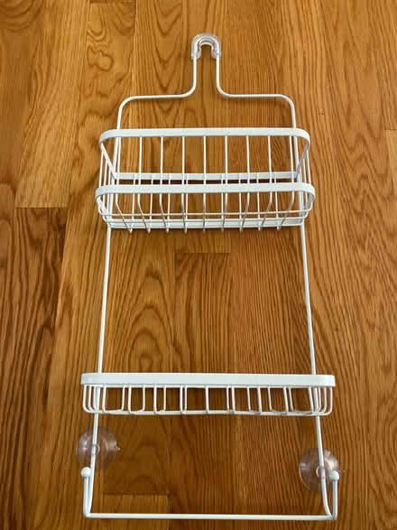 Photo of free White metal shower caddy (East Somerville)