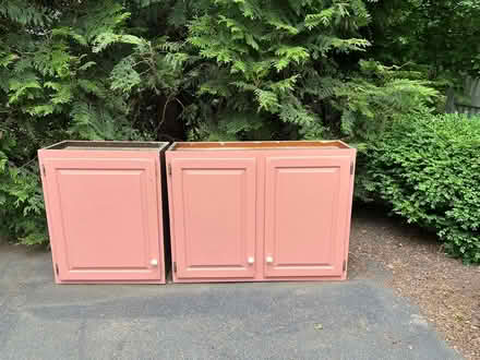 Photo of free Wood cabinets (between Dascomb and Clark Road)