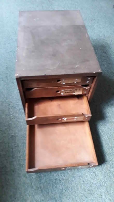 Photo of free vintage wooden stationery/craft drawers (Digbeth B5)