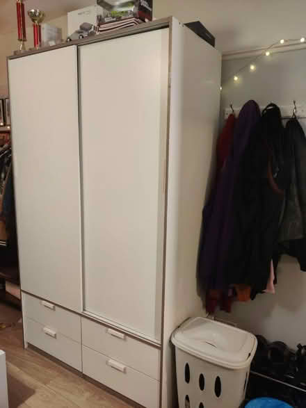 Photo of free White Ikea Wardrobe (Bingley BD16)
