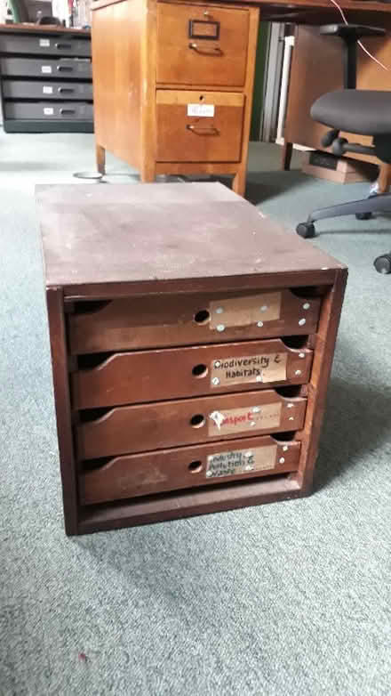 Photo of free vintage wooden stationery/craft drawers (Digbeth B5)
