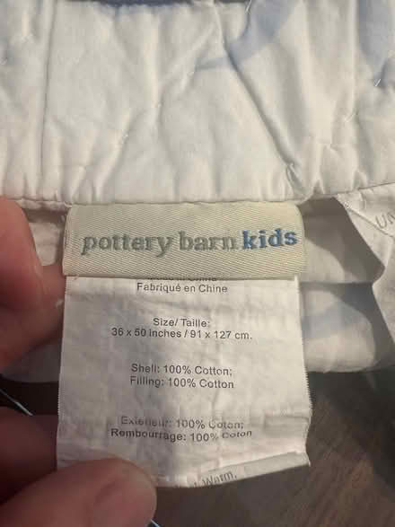 Photo of free Pottery Barn baby blanket/bed skirt (Red Hook NY) #3