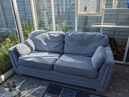 Photo of free large blue sofa (Milton CB24)