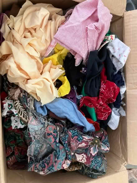 Photo of free Fabric scraps, assorted (east Petaluma)