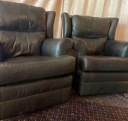 Photo of free Two leather recliner armchairs (Greenmount)