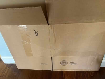 Photo of free 1 cardboard box 20”x 17”x 13.5” (Sunnyvale - Homestead/Mary)
