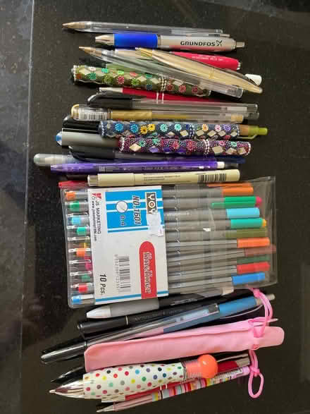 Photo of free Assorted coloured pencils & pens (Erdington)