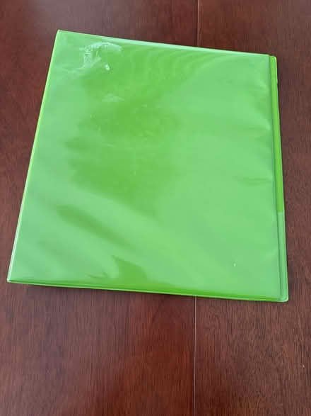 Photo of free Lime green three ring binder (Swarthmore) #1