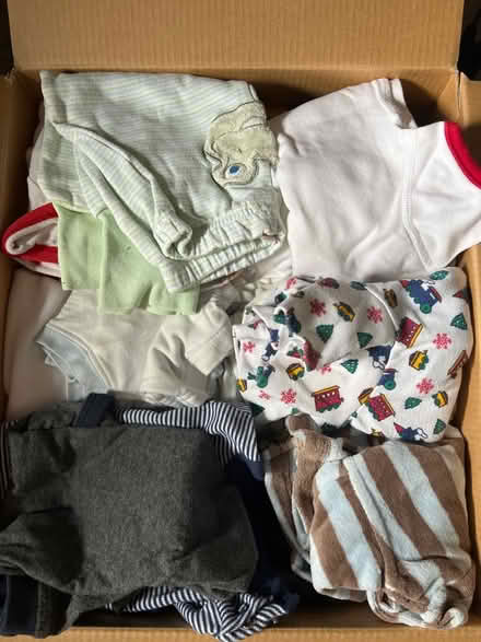 Photo of free Box of 6 to 9 months baby clothes (Bath and within 10 miles) #1