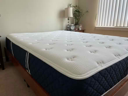 Photo of free Queen mattress and platform frame (Carlyle)