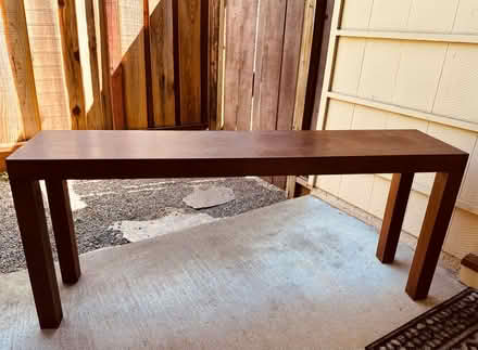 Photo of free Mid-Century Modern Parsons Table (West San Jose 95128)