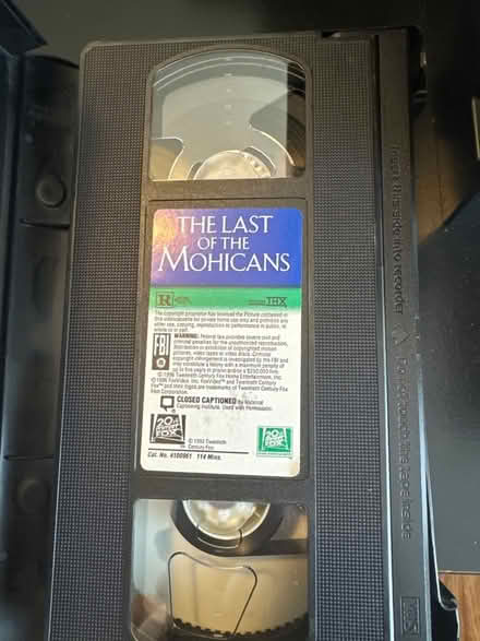 Photo of free the last of the mohicans vhs tape (Cedar knolls, NJ) #2