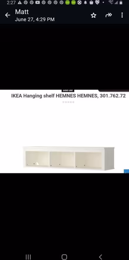 Photo of free Wall shelf unit, Ikea Hemnes, white (Morgan Hill west side) #1