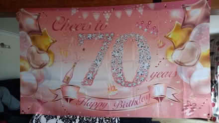 Photo of free 70th Party banner and cake toppers (Leighton Buzzard LU7)