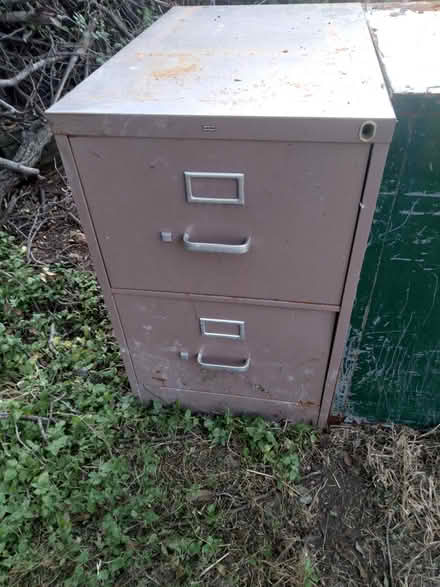 Photo of free Legal sized metal 2 drawer file (Jollyville)
