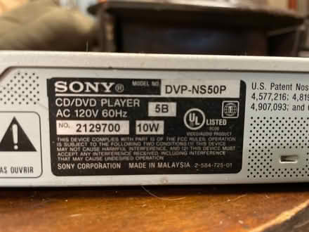 Photo of free Sony DVD/CD player (Pepperell MA) #4